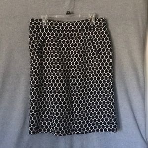 Black and white lined skirt